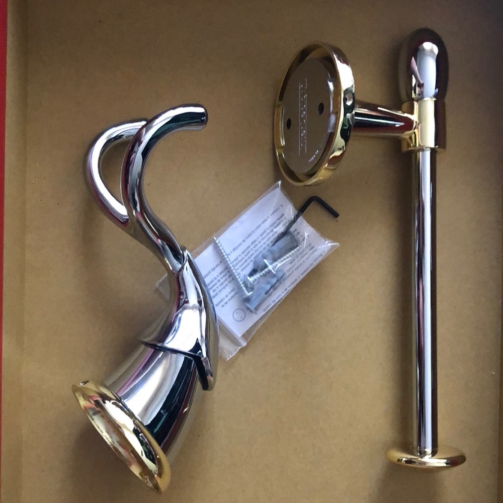 Gold and Silver Wall Mount Faucet Set